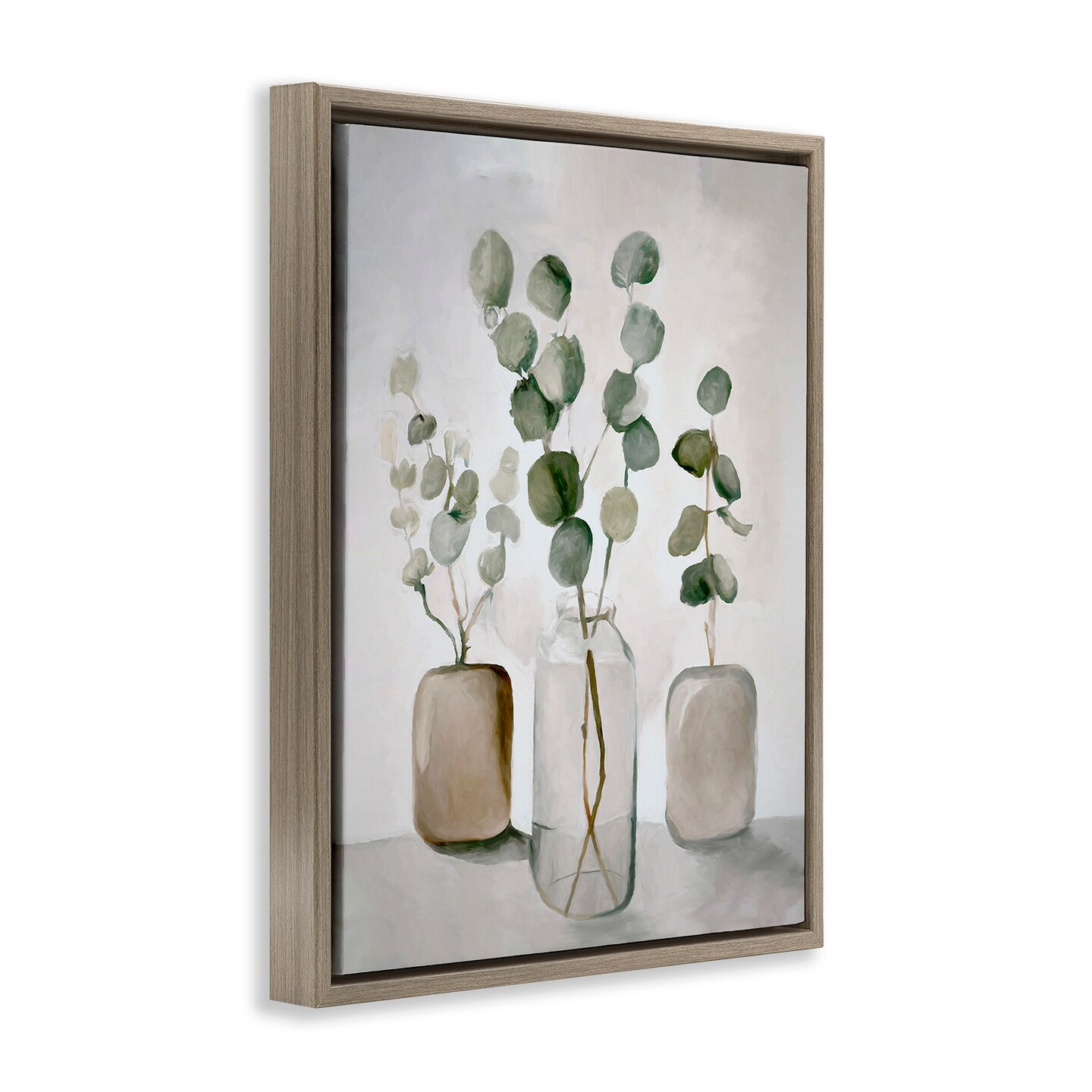 Stupell Industries Eucalyptus Still Life Framed Floater Canvas Wall Art