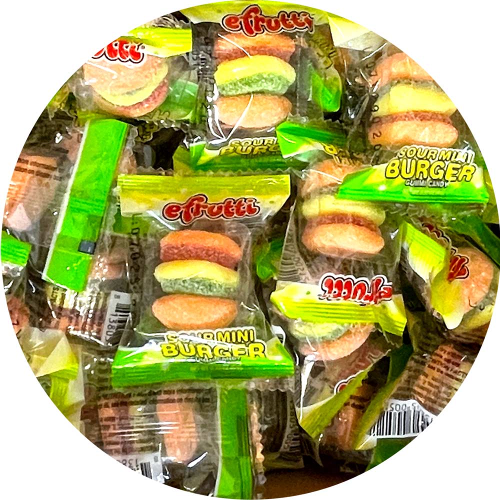 Efrutti Sour Mini Burger 60Ct