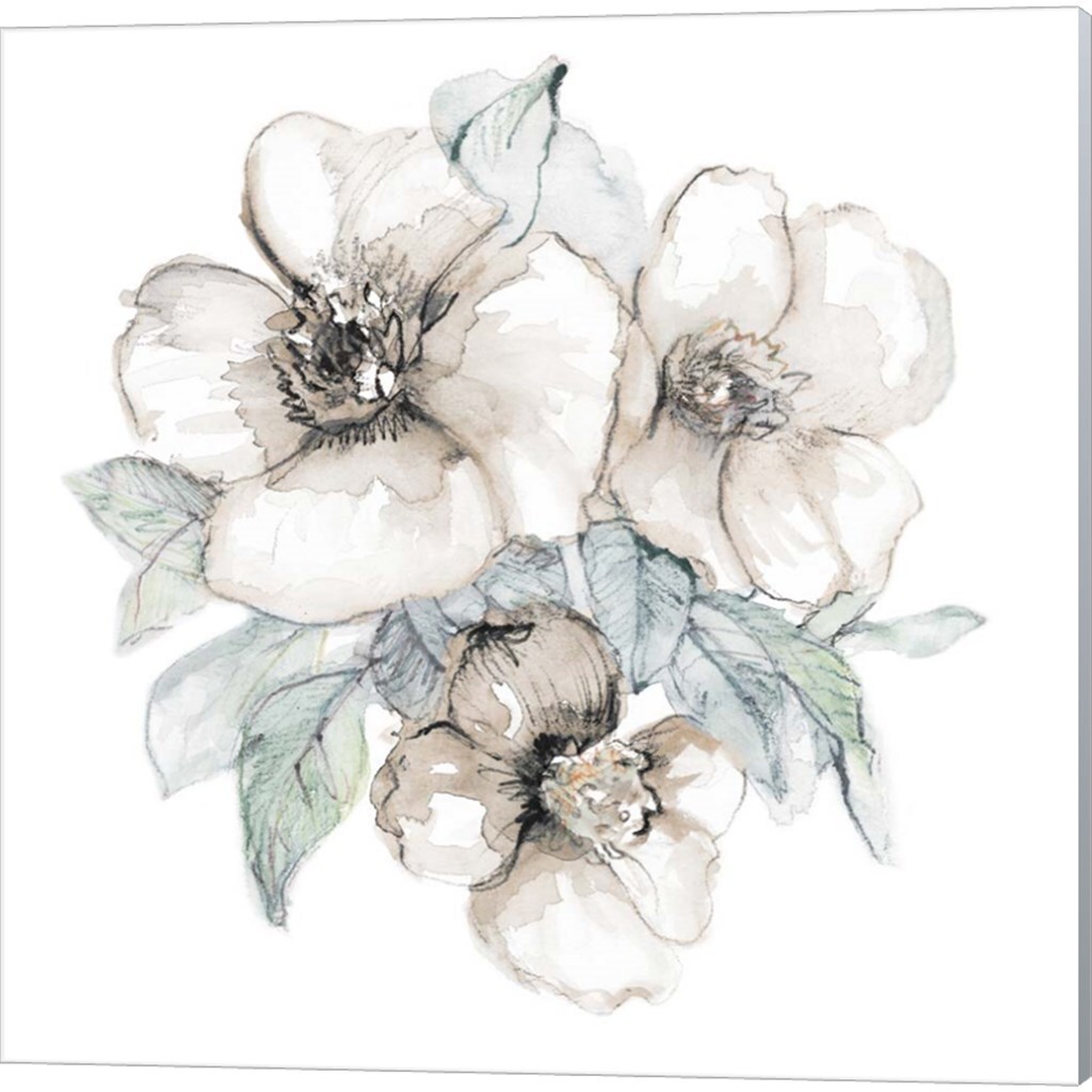 Moonlit Florals by Lanie Loreth 14" x 14" Canvas Wall Art (Set of 2)