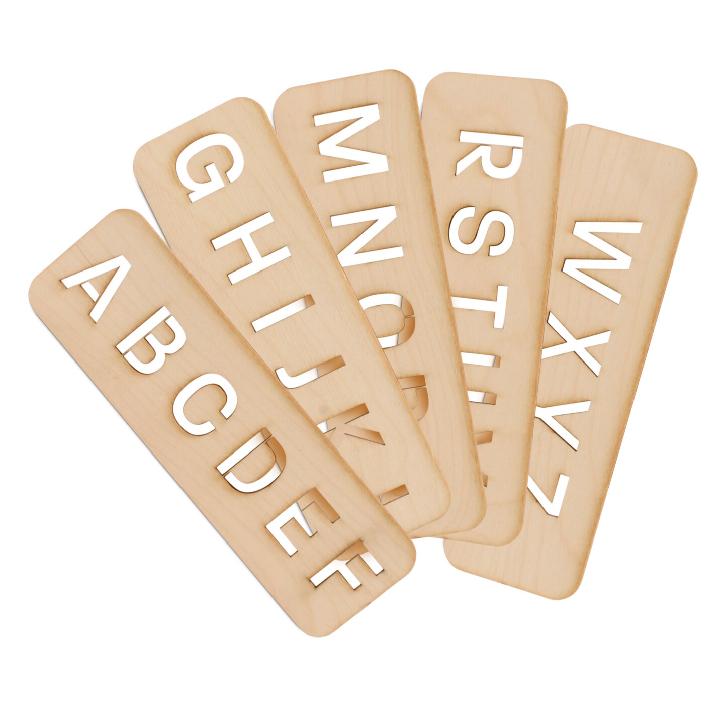 Eco-friendly Letter Stencils for Painting & DIY Crafts, 1” Alphabet |Woodpeckers