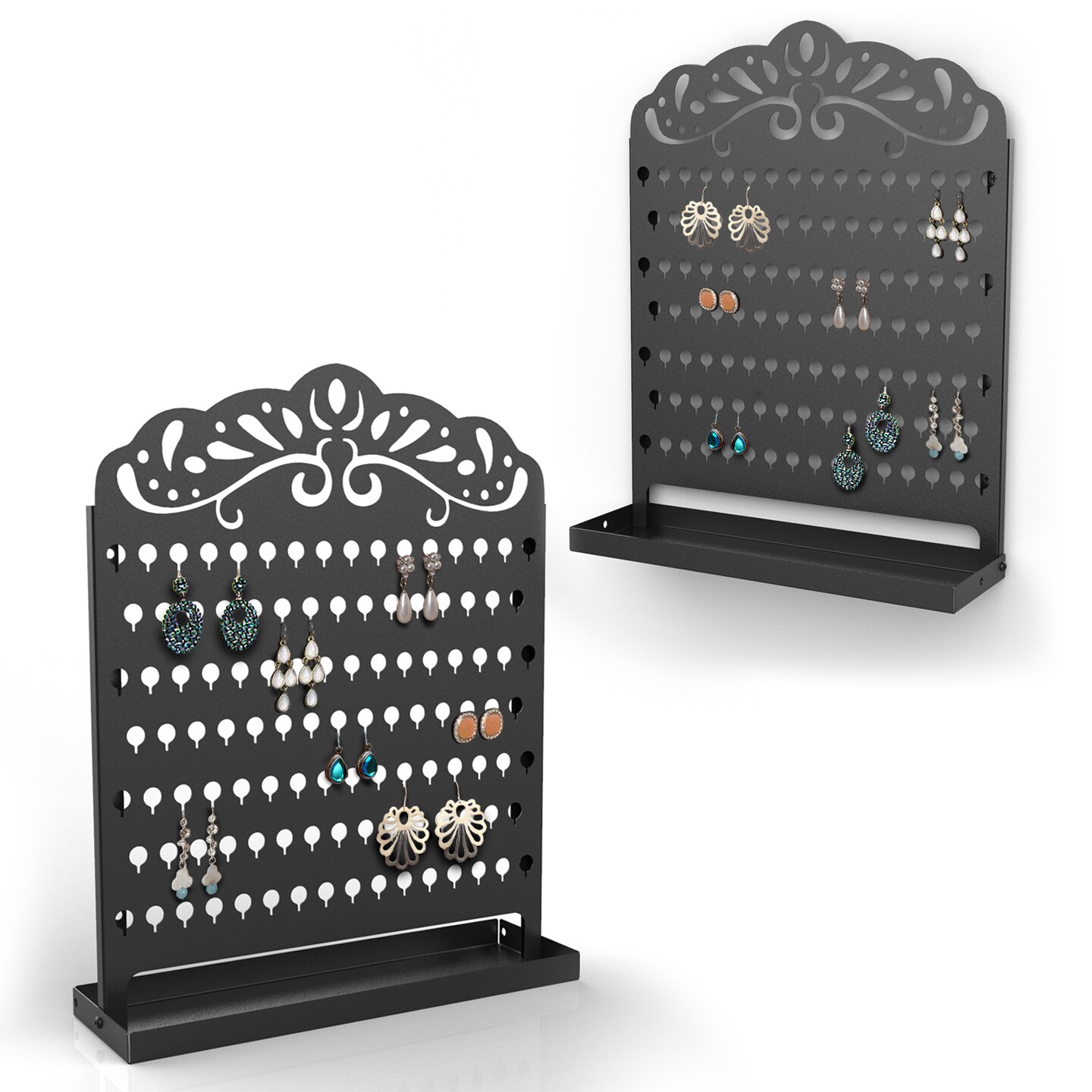Mango Steam Slim Profile Wall-Mounted Jewelry & Earring Organizer