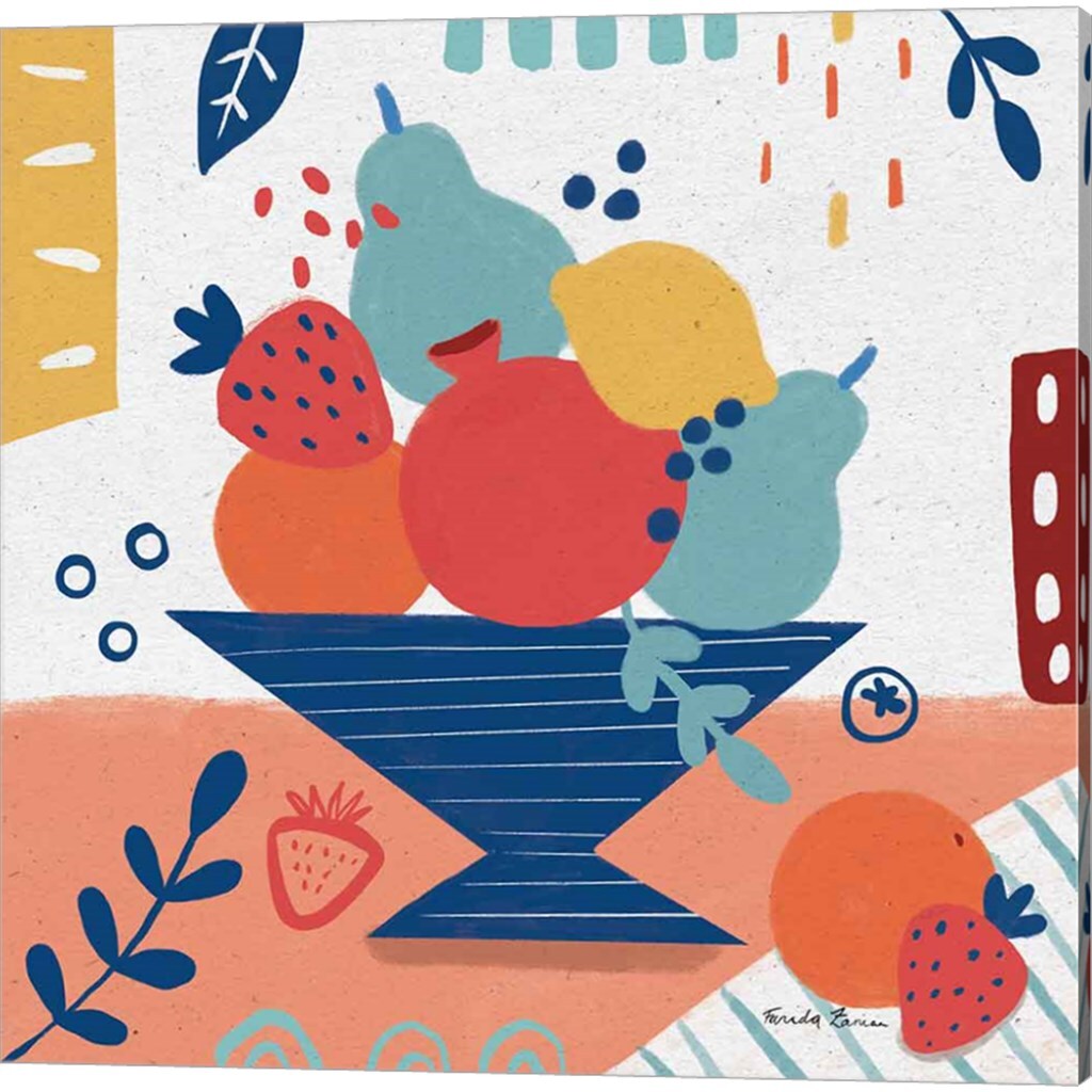 Fruit Still Life by Farida Zaman 14" x 14" Canvas Wall Art (Set of 2)