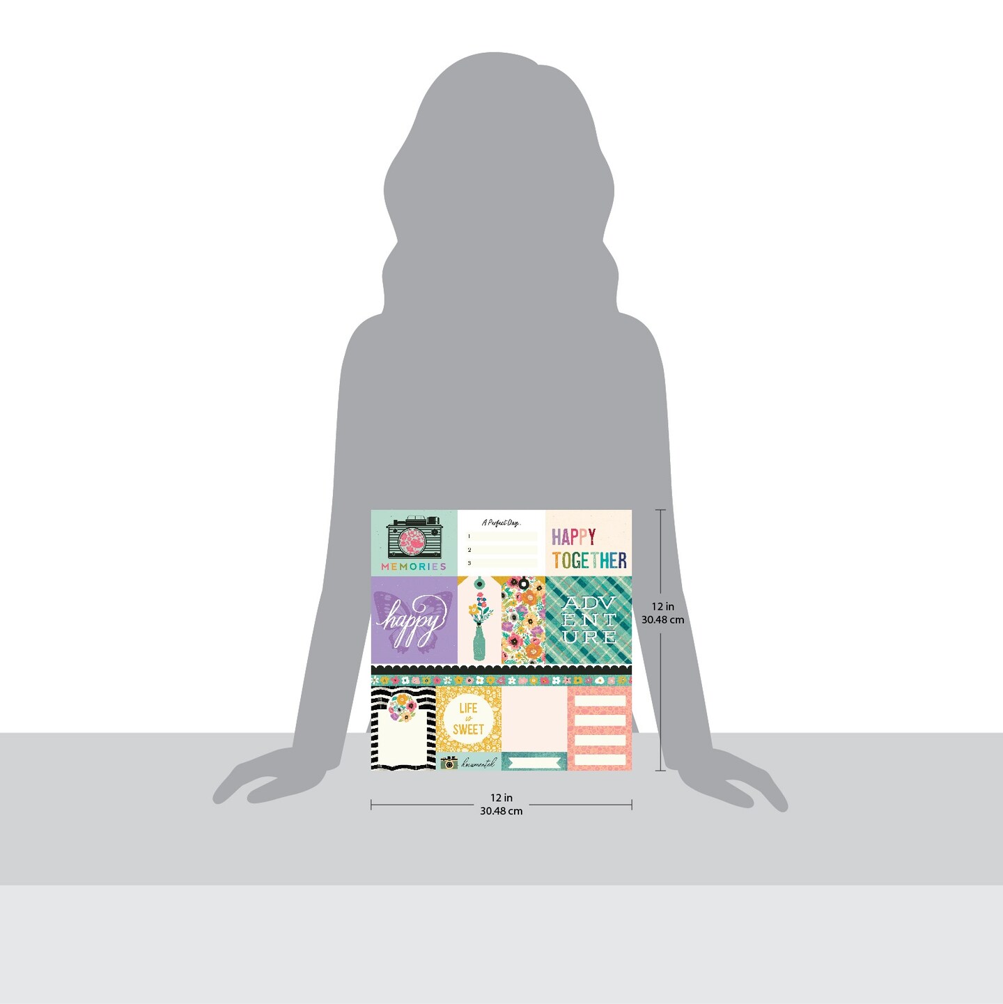 American Crafts Patterned Double-Sided Cardstock 12&#x22;X12&#x22;