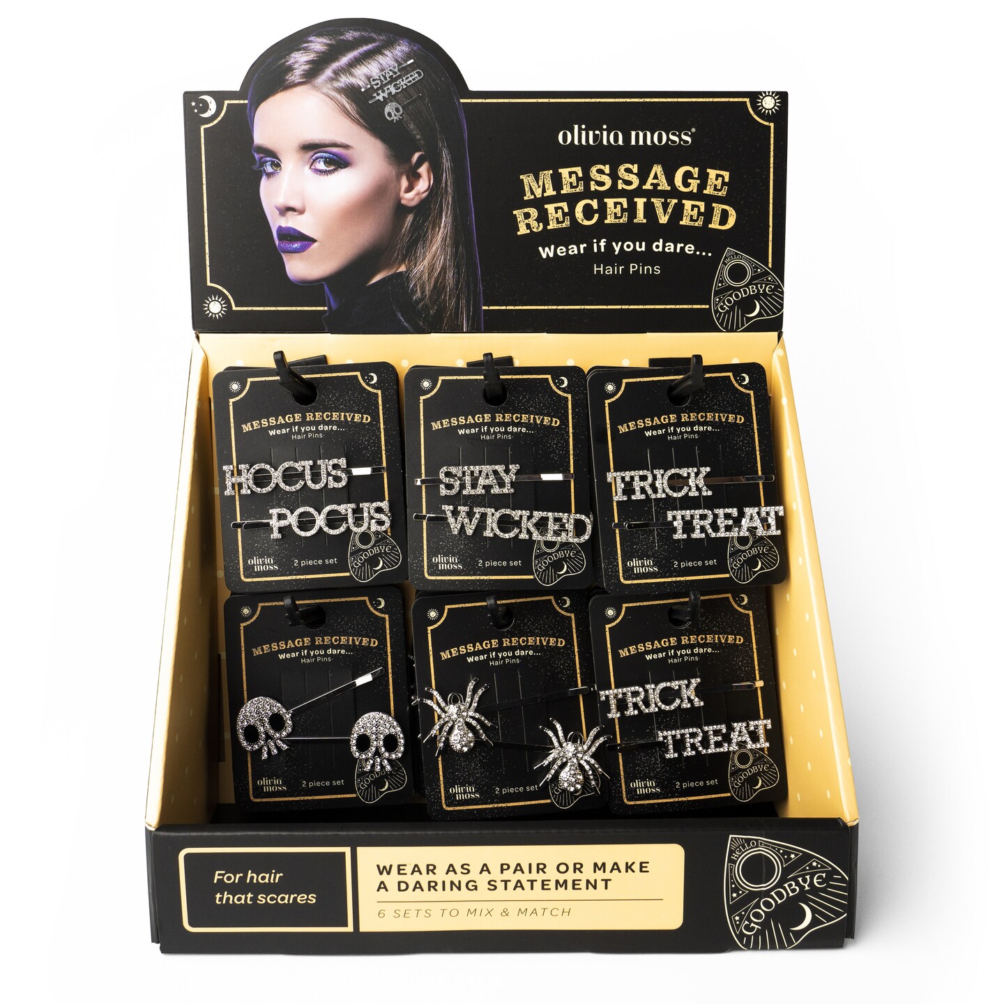 Olivia Moss Halloween Message Received Hair Pins-24 Piece Assortment