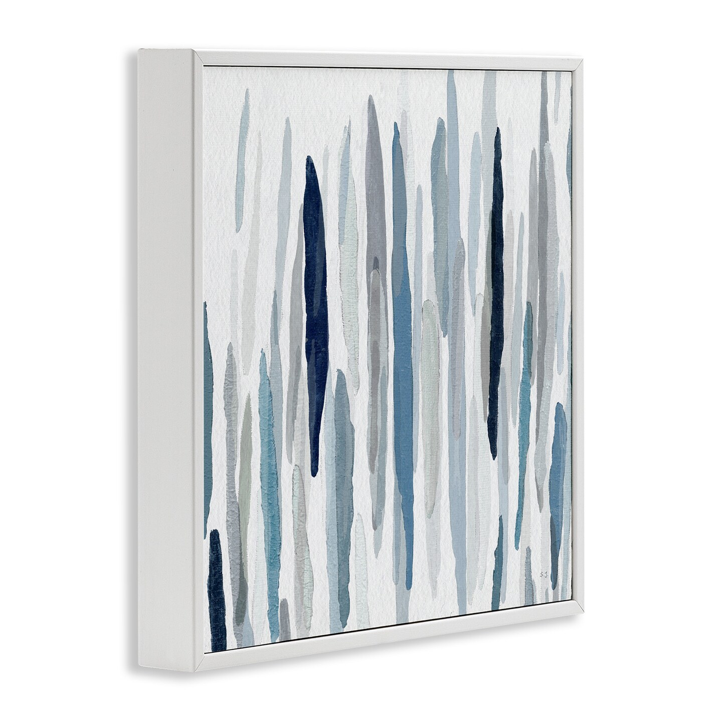 Stupell Industries Abstract Rain Pattern Strokes Framed Giclee Art
