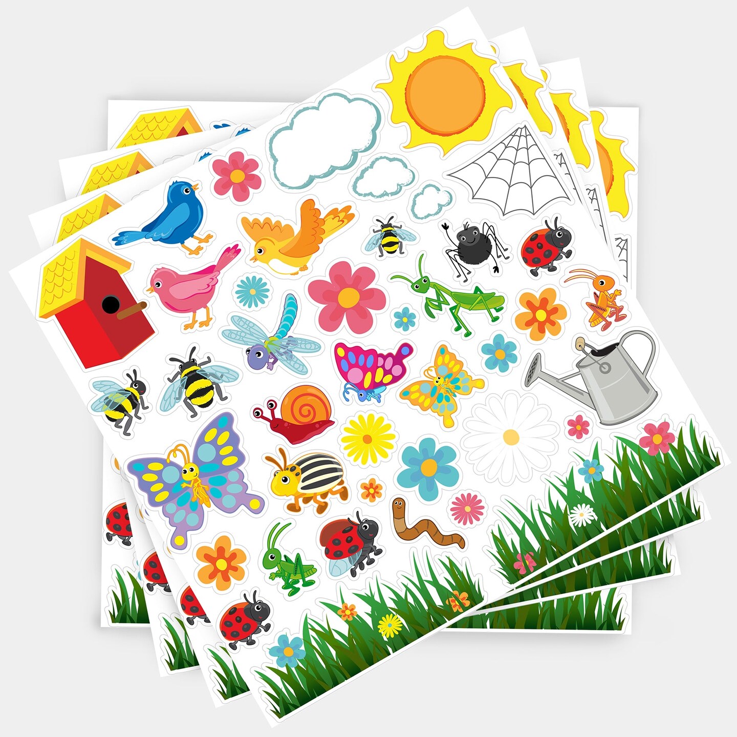 Foam Stickers, Garden, Pack of 168