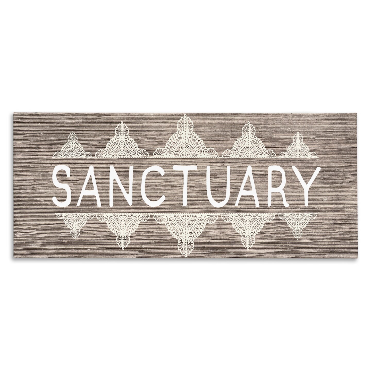 Stupell Industries Sanctuary with Paisley Pattern Canvas Wall Art