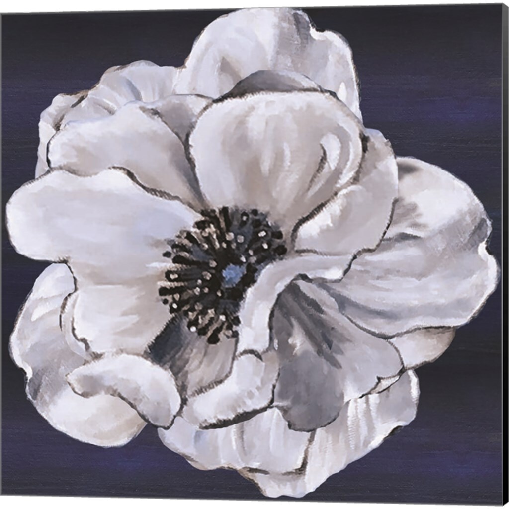Blue & White Floral by Lee C 14" x 14" Canvas Wall Art (Set of 2)