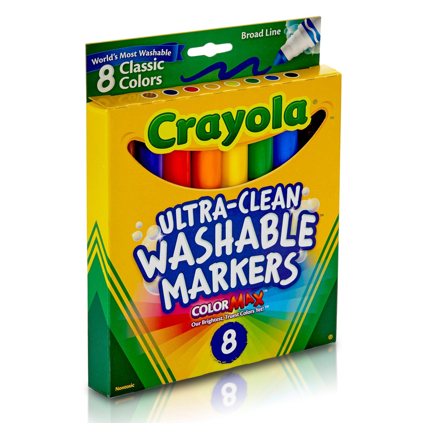 Ultra-Clean Markers, Conical Tip, Classic Colors, 8 Count