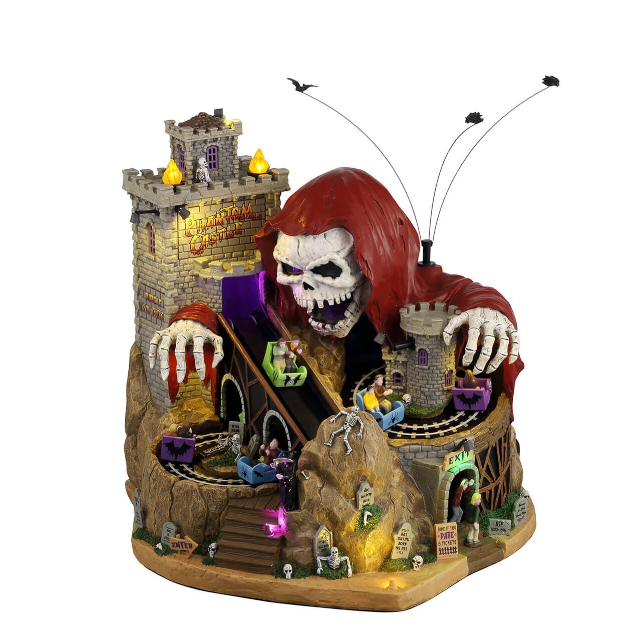 Lemax Spooky Town Halloween Village Phantom Castle Carnival Ride Building