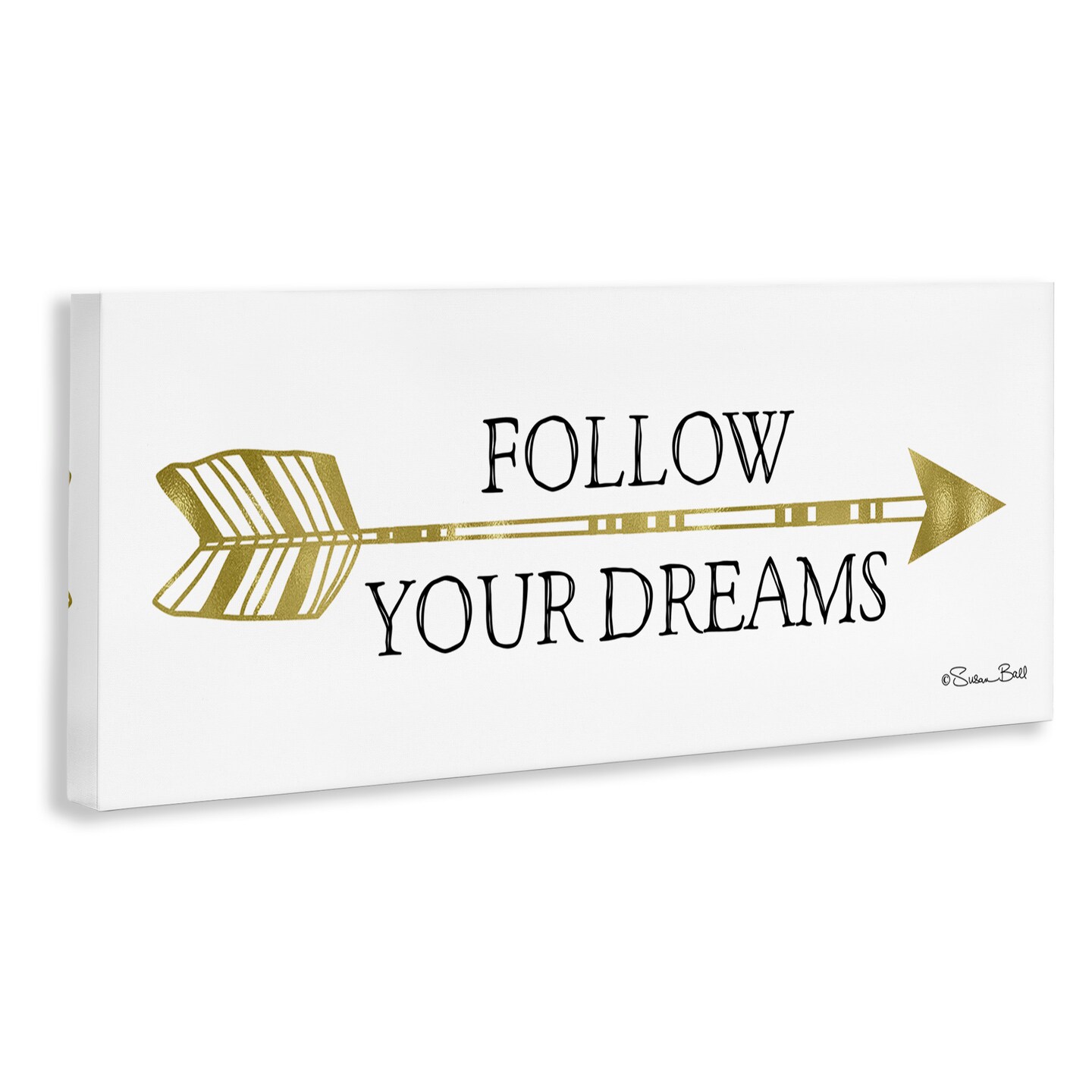 Stupell Industries Follow Your Dreams with Arrow Canvas Wall Art