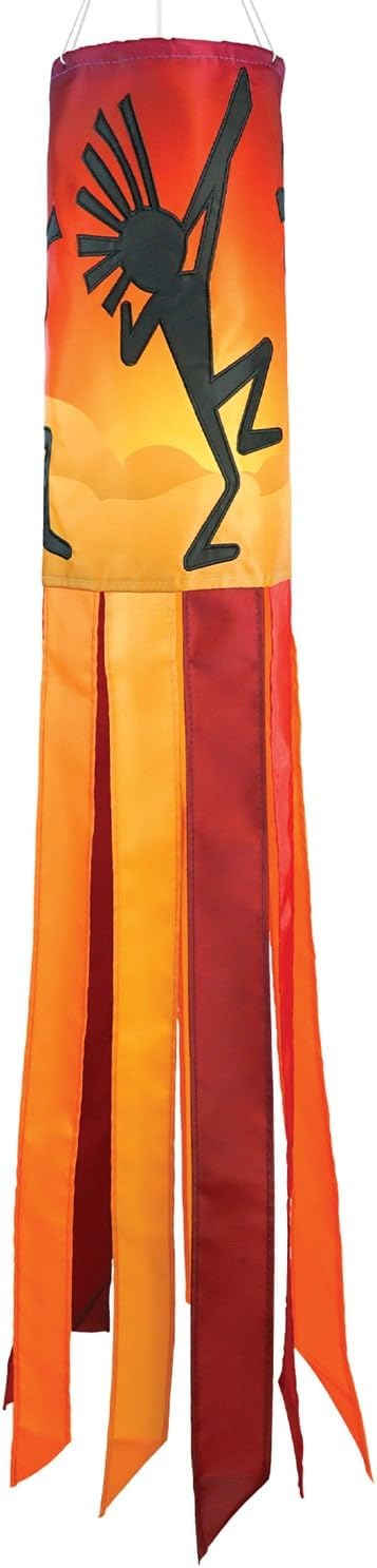 In the Breeze 5233 — Dancing Kokopelli Inspiration Windsock™ — Vibrant Southwest Outdoor Garden Décor