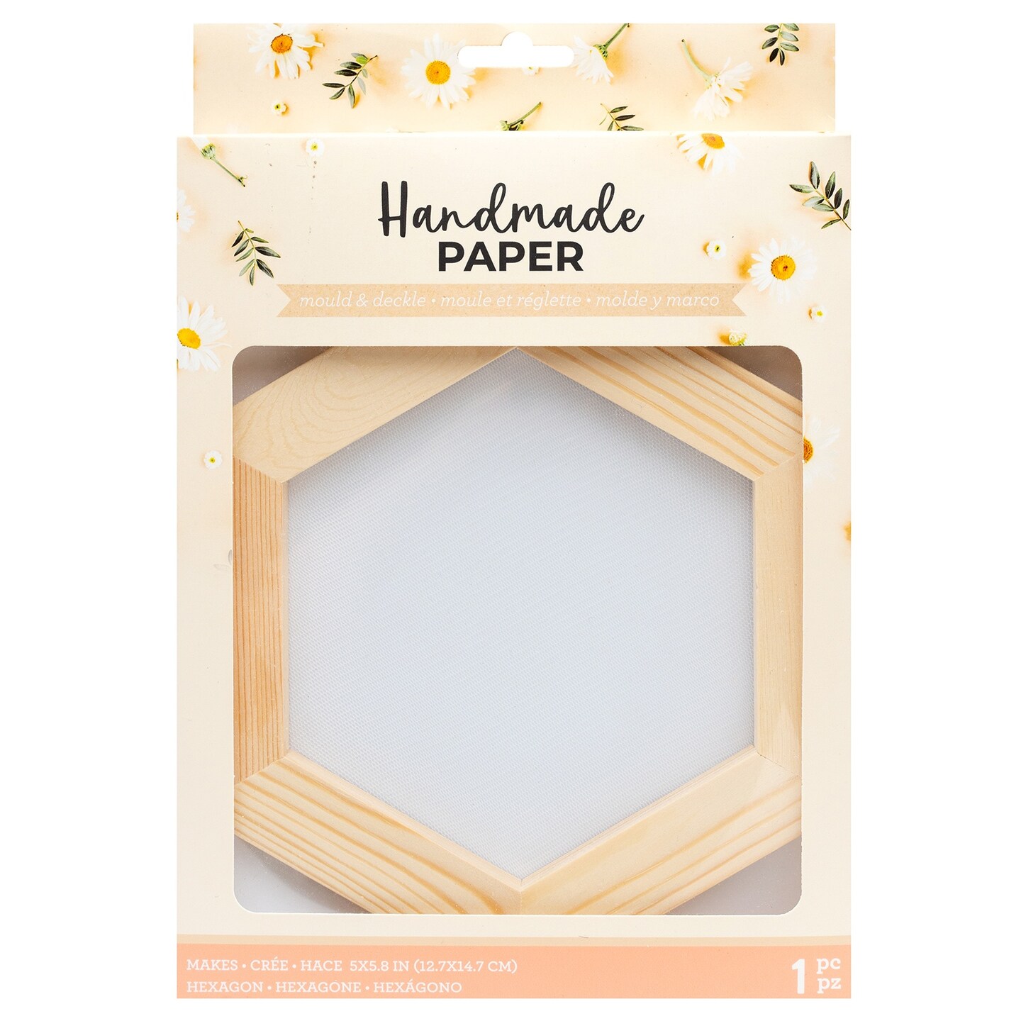 American Crafts Handmade Paper Mold And Deckle Kit-Hexagon