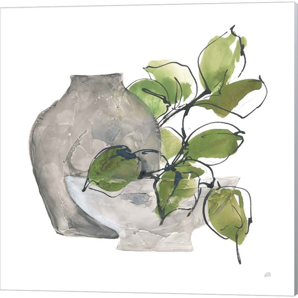 Two Vases by Chris Paschke 14" x 14" Canvas Wall Art (Set of 2)