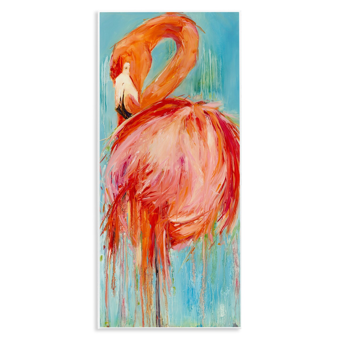 Stupell Industries Bold Abstract Flamingo Painting Wall Plaque Art