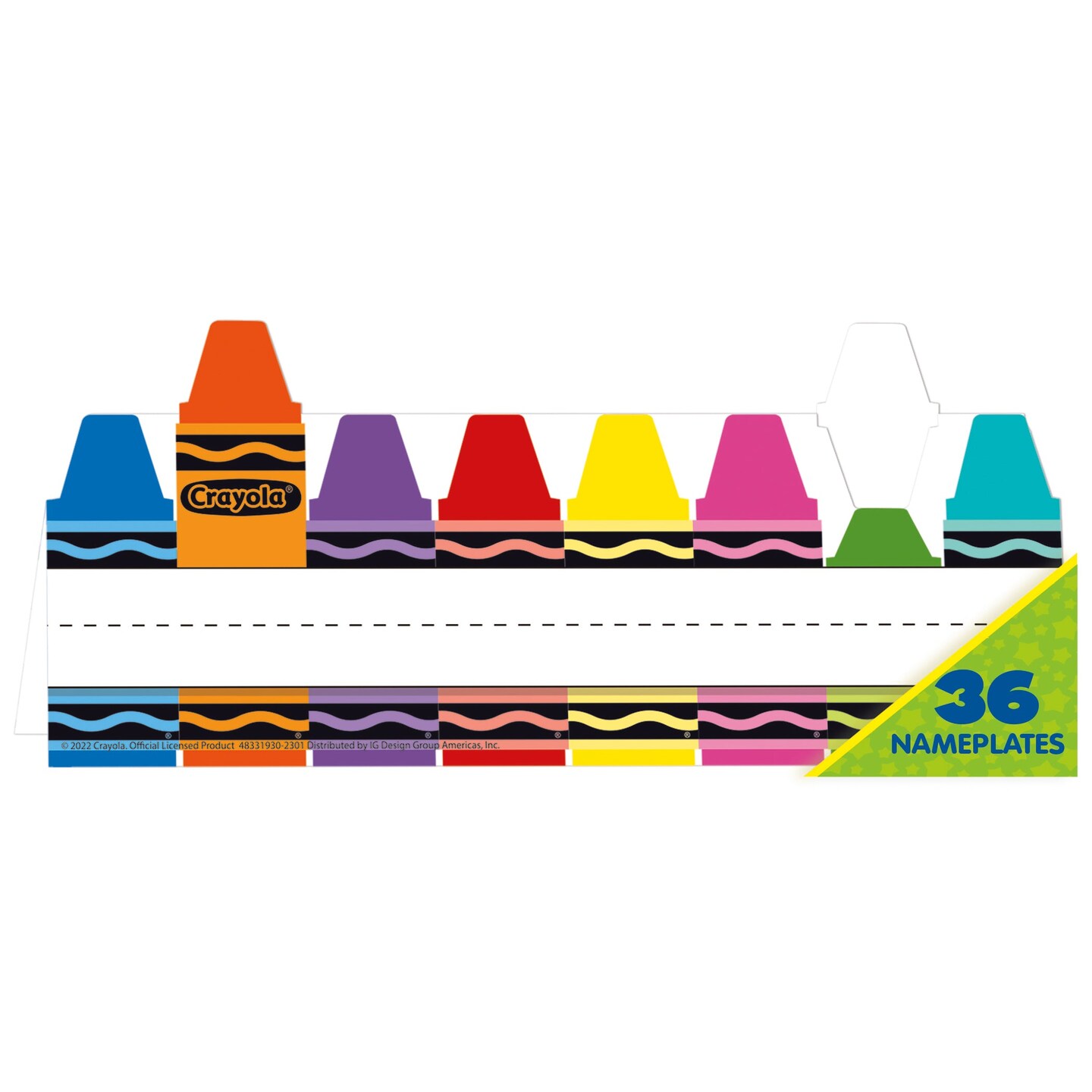 Crayola&#xAE; Tented Name Plate, 9-5/8&#x22; x 6-1/2&#x22;, Pack of 36
