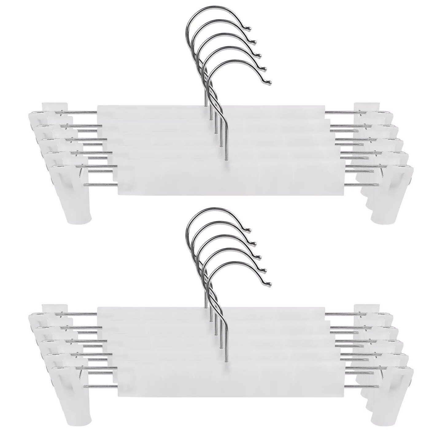 Kitcheniva 40 Pcs Metal Pants Hangers With Adjustable Clip