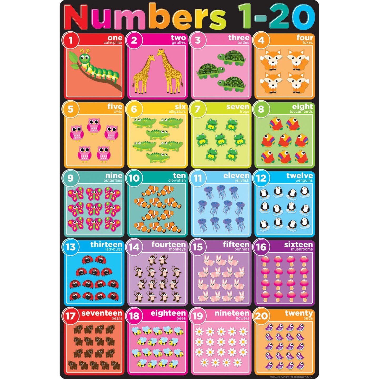 Smart Poly&#xAE; Chart Numbers 1-20, 13&#x22; x 19&#x22;