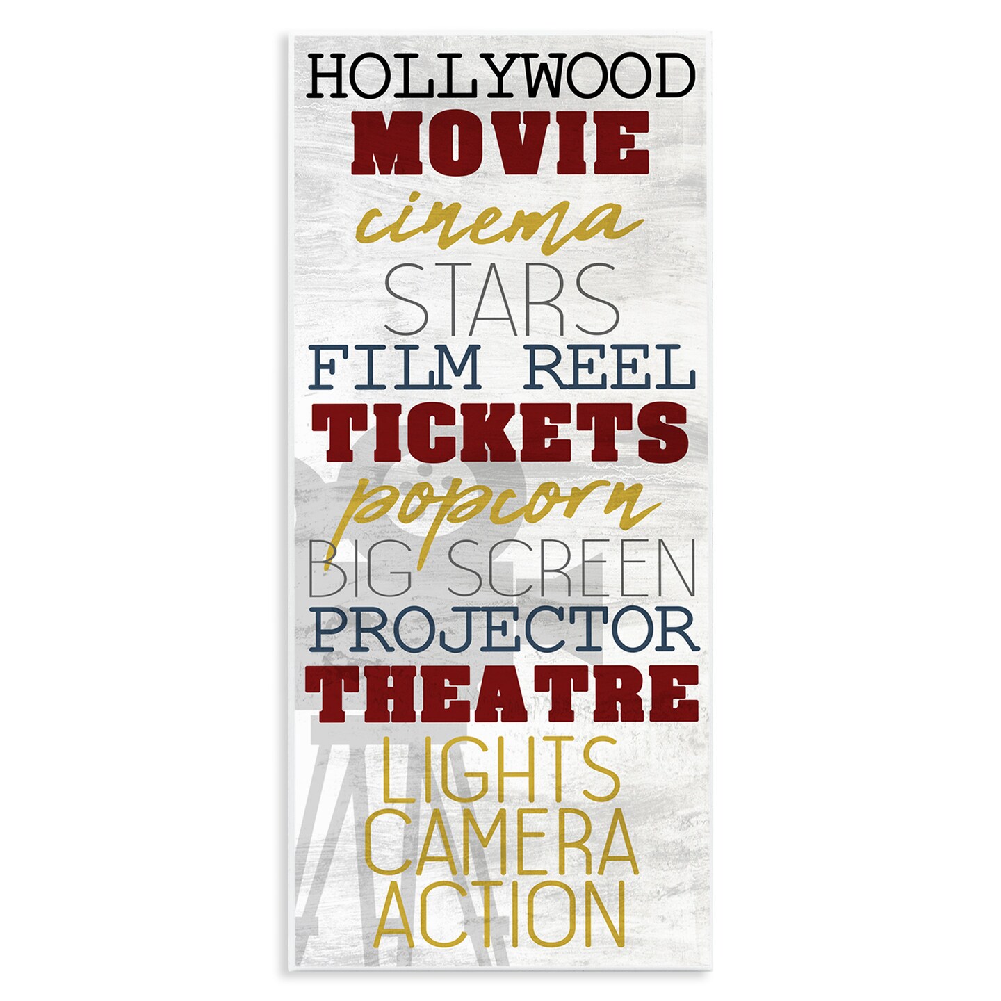 Stupell Industries Vintage Cinema Projector Phrases Wall Plaque Art