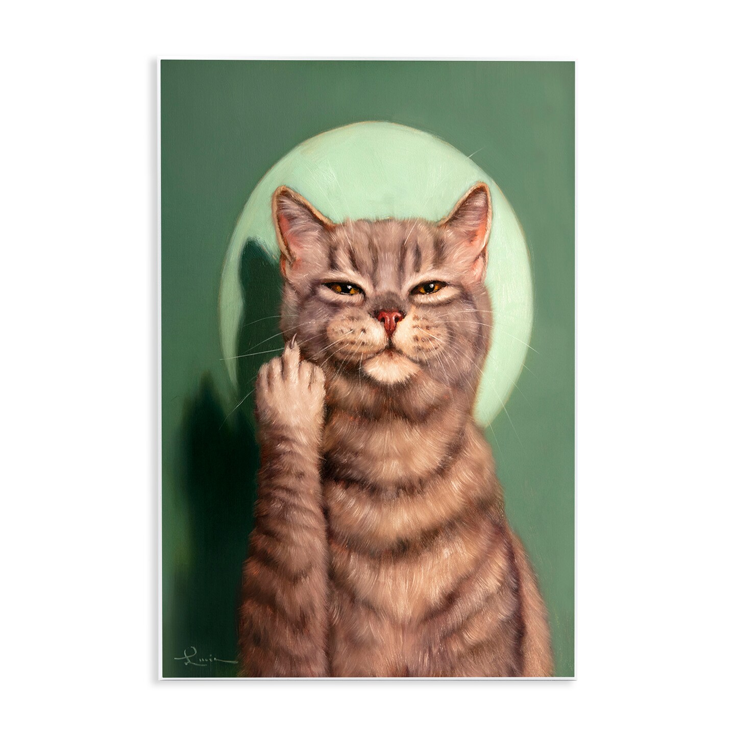 Stupell Industries Cat &#x26; Middle Finger Wall Plaque Art