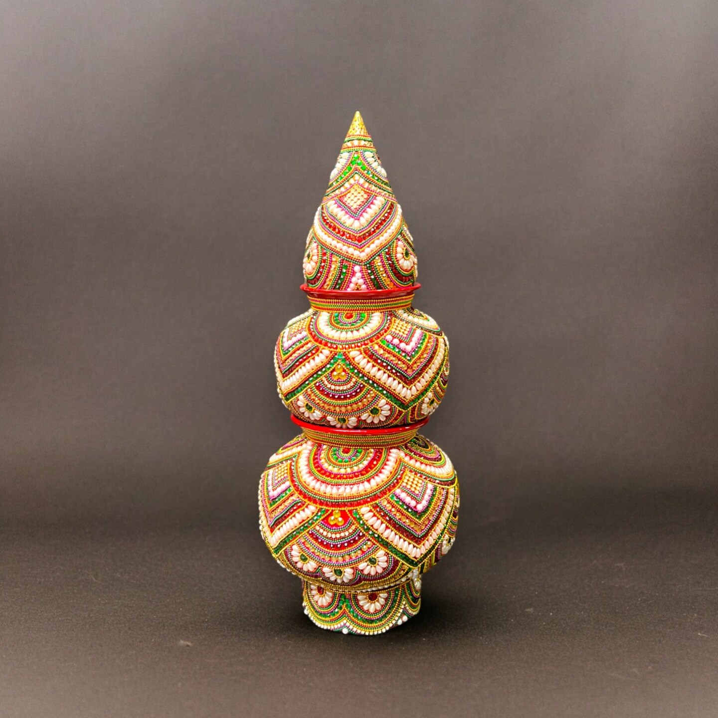 Decorative Kalash for Pooja Handmade Mild Steel Puja Kalash Wedding Decor Grah Pravesh Temple Home Mandir Decor - Festival Housewarming Gift Lota for Navratri Karvachauth Diwali
