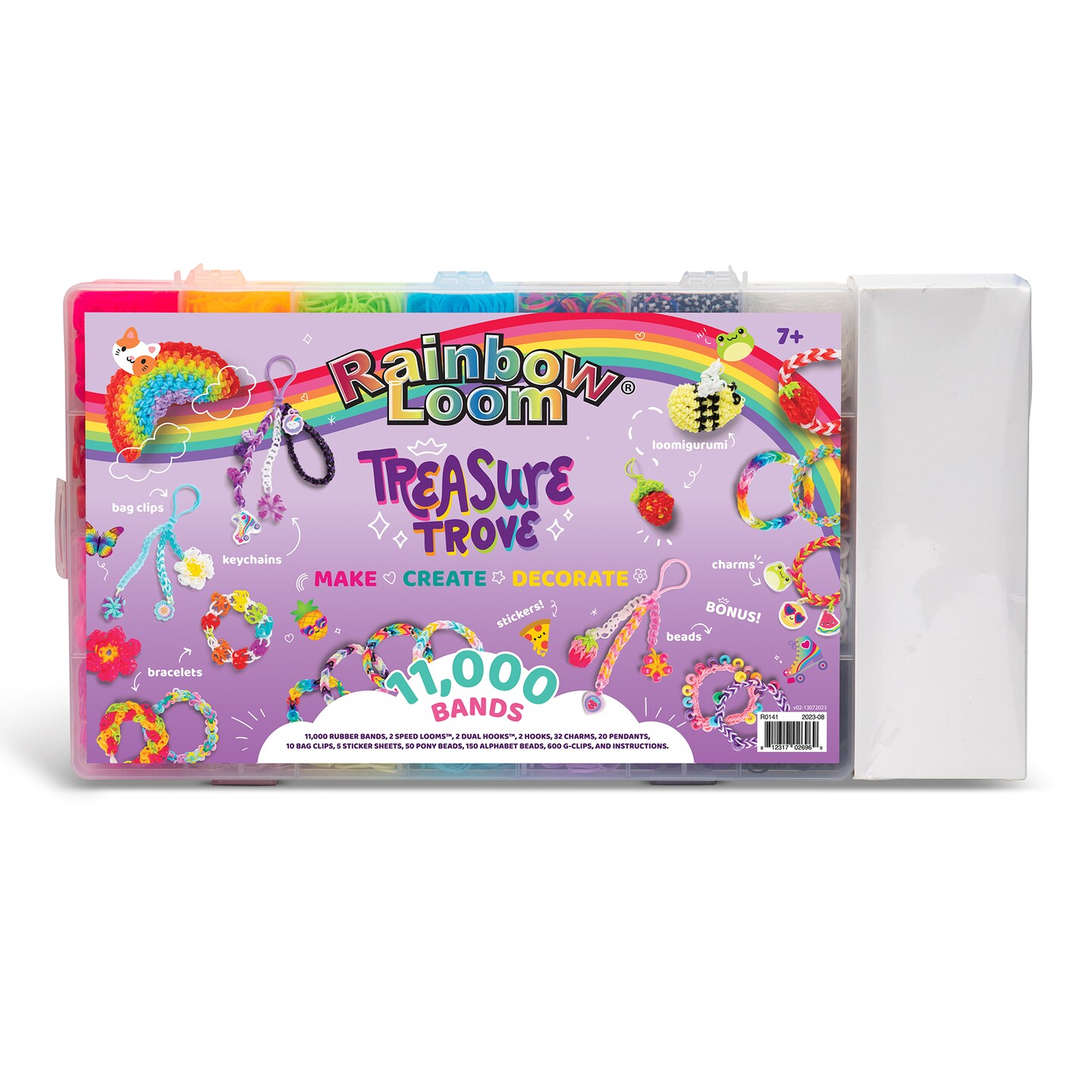 Rainbow Loom Treasure Trove DIY Rubber Band Bracelet Craft Kit With Case 11 000 High Quality Loom Bands Accessories Design Create Ages 7 Michaels