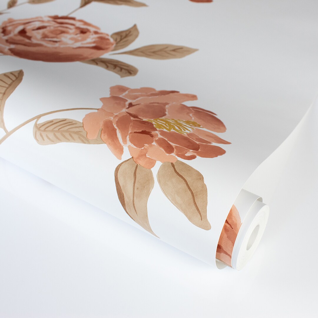 Tempaper Rambling Rose by She She Peel and Stick Wallpaper Scarlet Roses