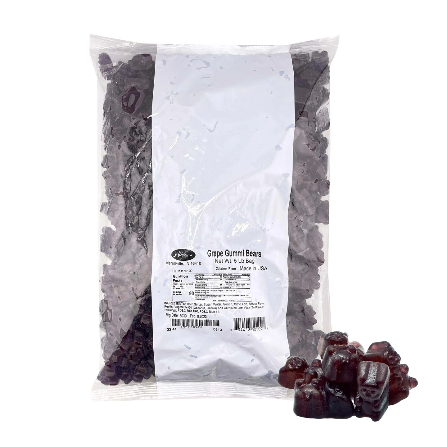 Bulk Alb Grape Gummy Bear 5Lb