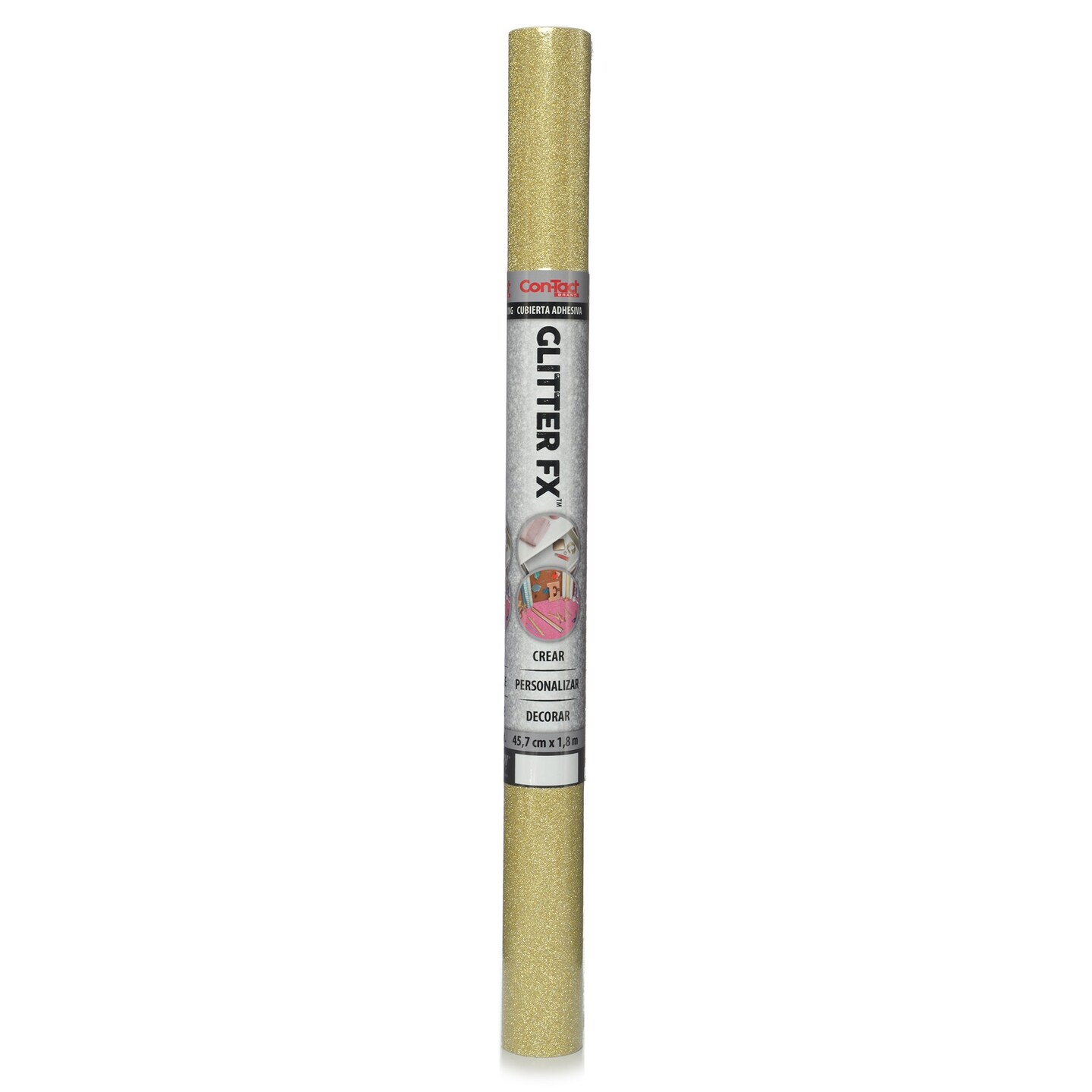 Glitter FX Gold Adhesive Liner, 18&#x22; x 6&#x27;