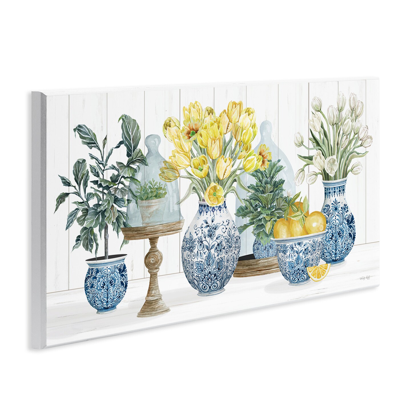 Stupell Industries Yellow Tulips & Lemon Fruits Wall Plaque Art