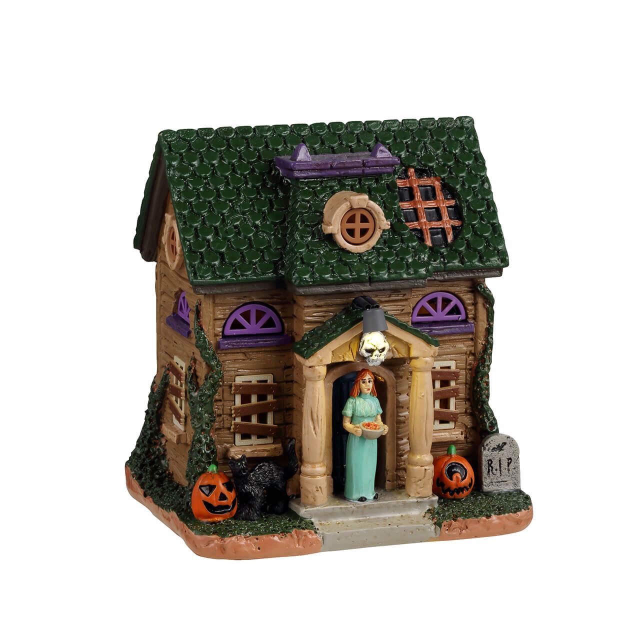 Lemax Spooky Town Halloween Village Banshee's Treats Halloween Cottage Building