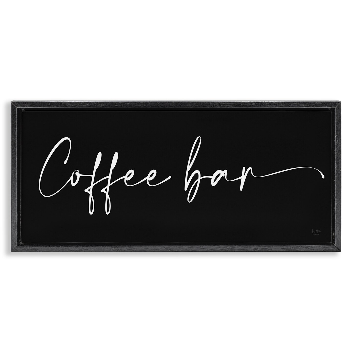 Stupell Industries Coffee Bar Classy Script Framed Floater Canvas Wall Art