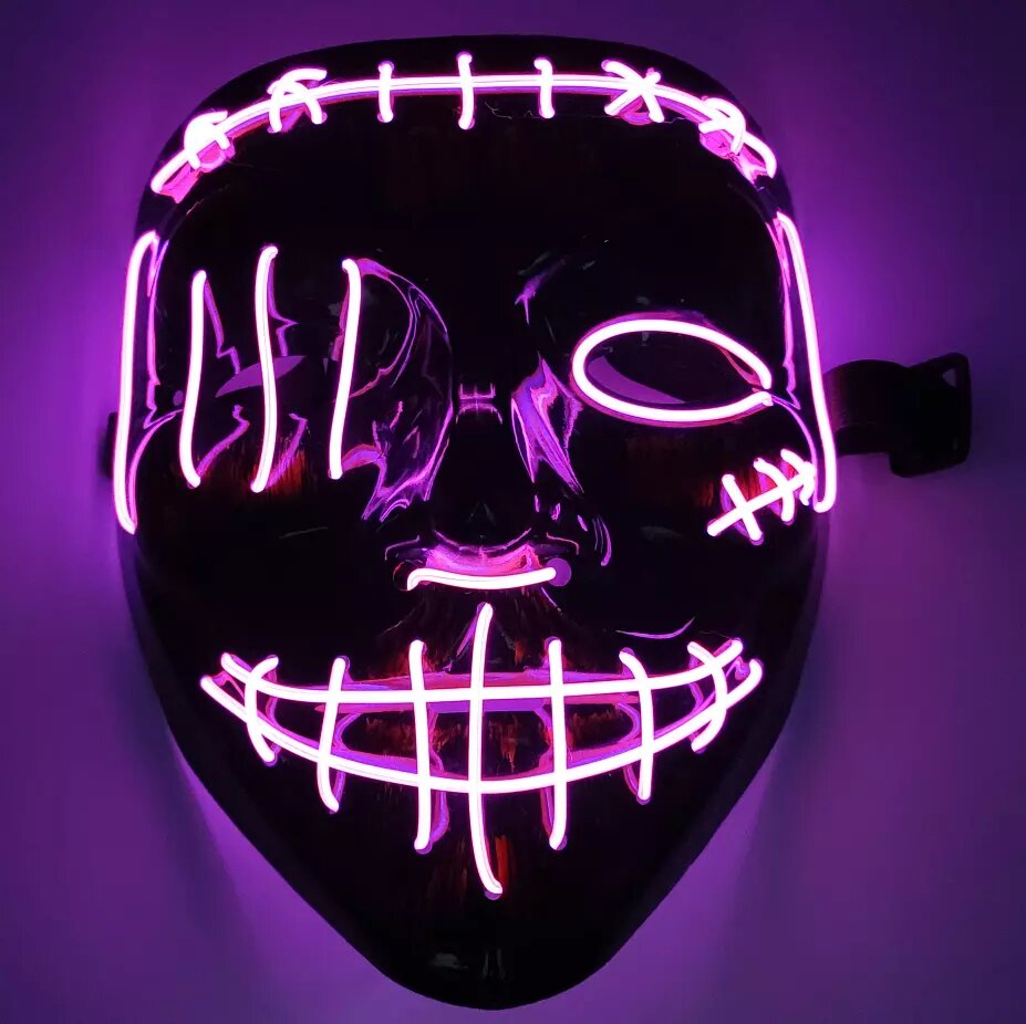 Kitcheniva Purge Halloween LED Light Up Mask 3 Modes Costume Rave