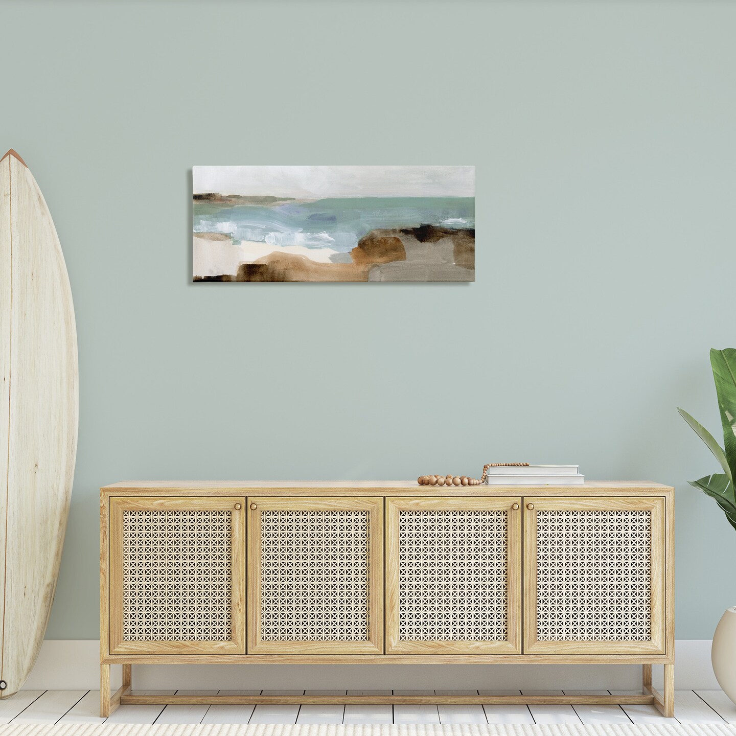 Stupell Industries Abstract Ocean Wave Landscape Canvas Wall Art