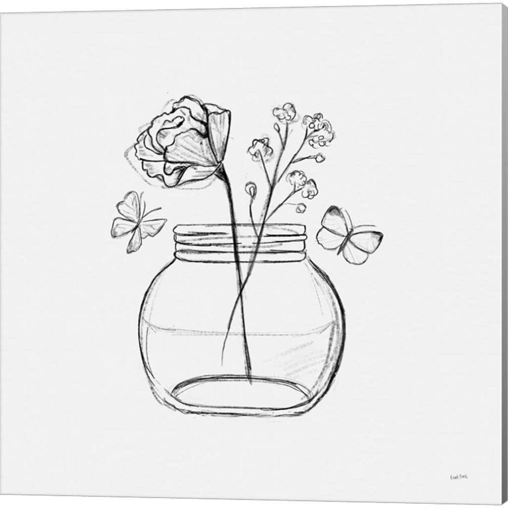 Among Wildflowers by Leah York 14&#x22; x 14&#x22; Canvas Wall Art (Set of 2)
