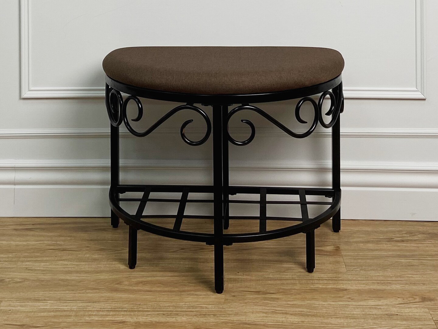 Mango Steam Half Moon Shoe Bench, Vanity Bench
