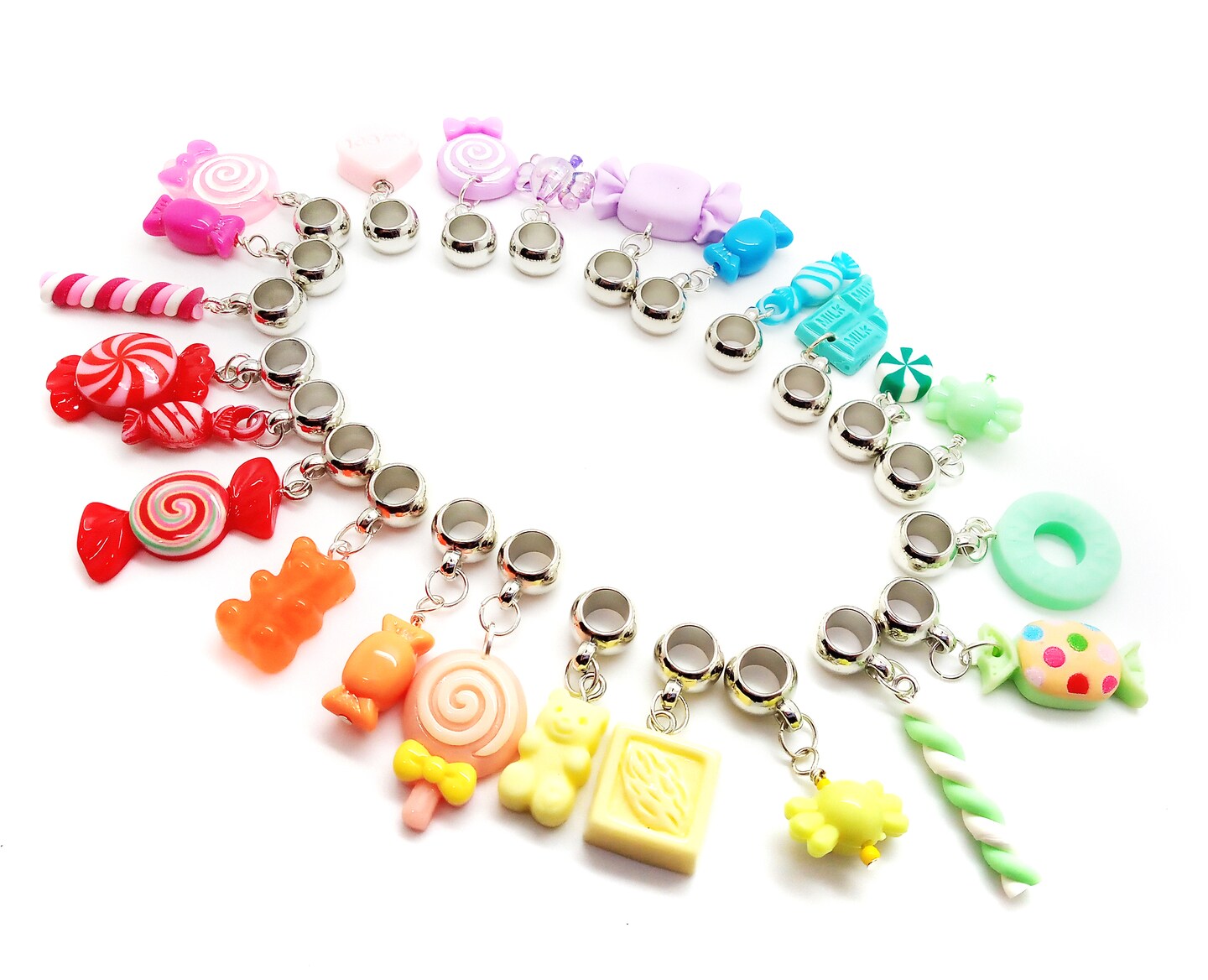 Candy Charms with Bails, Easy to Add Charm Set, 24 pieces, Adorabilities