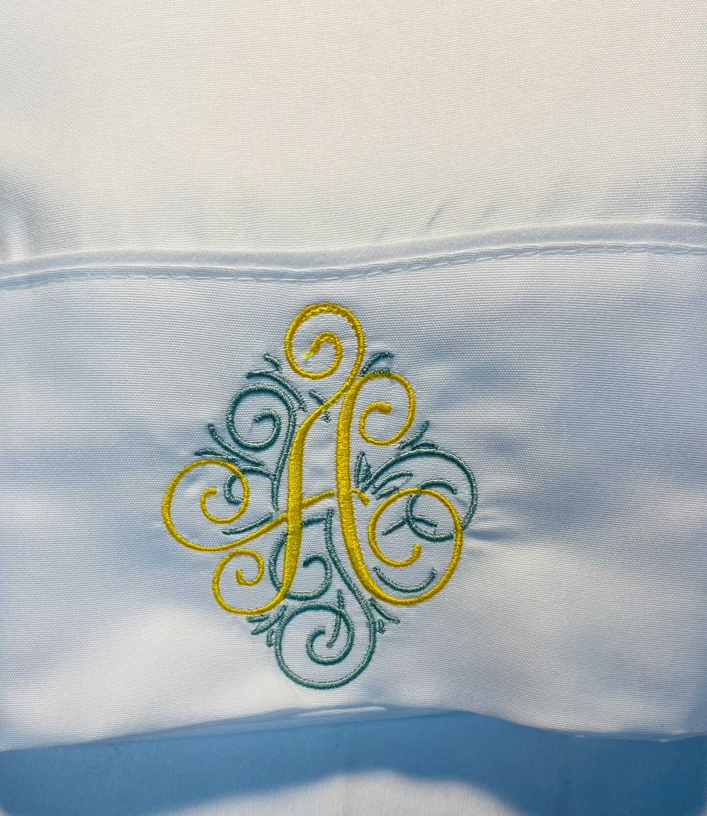 2 Monogrammed White Pillowcases Embroidered Personalized Free Shipping Great Gifts MakerPlace by Michaels