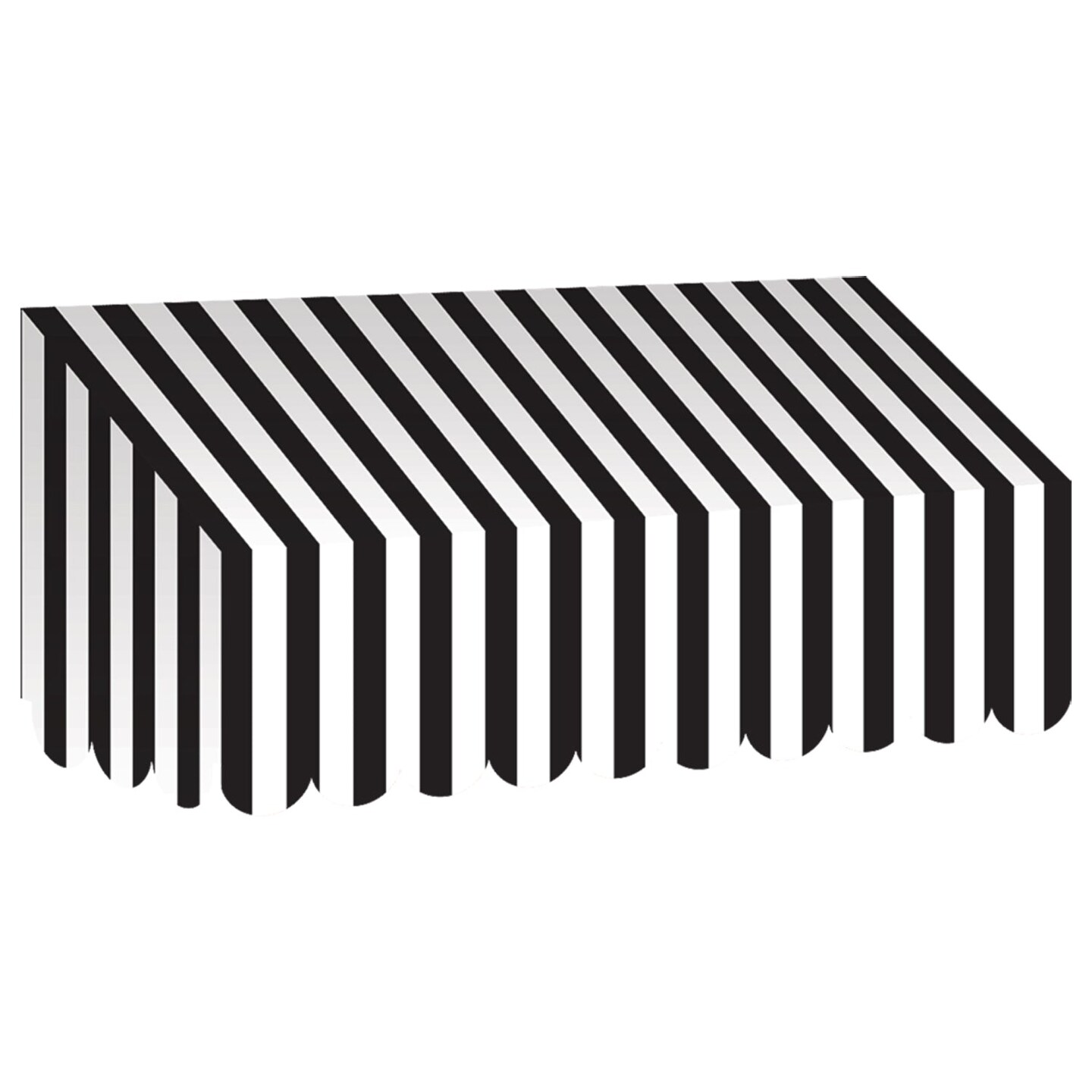 Black &#x26; White Stripes Awning