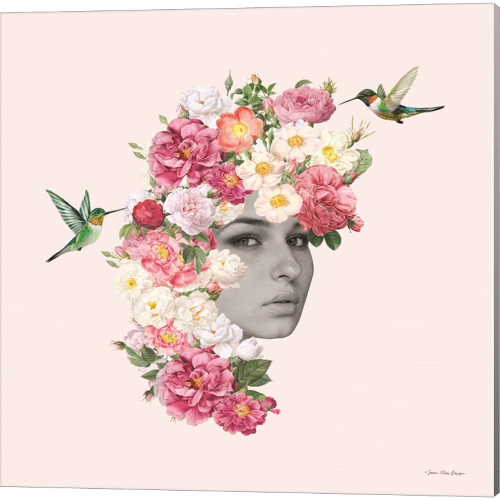 Flower Girl by Seven Trees Design 14&#x22; x 14&#x22; Canvas Wall Art (Set of 2)