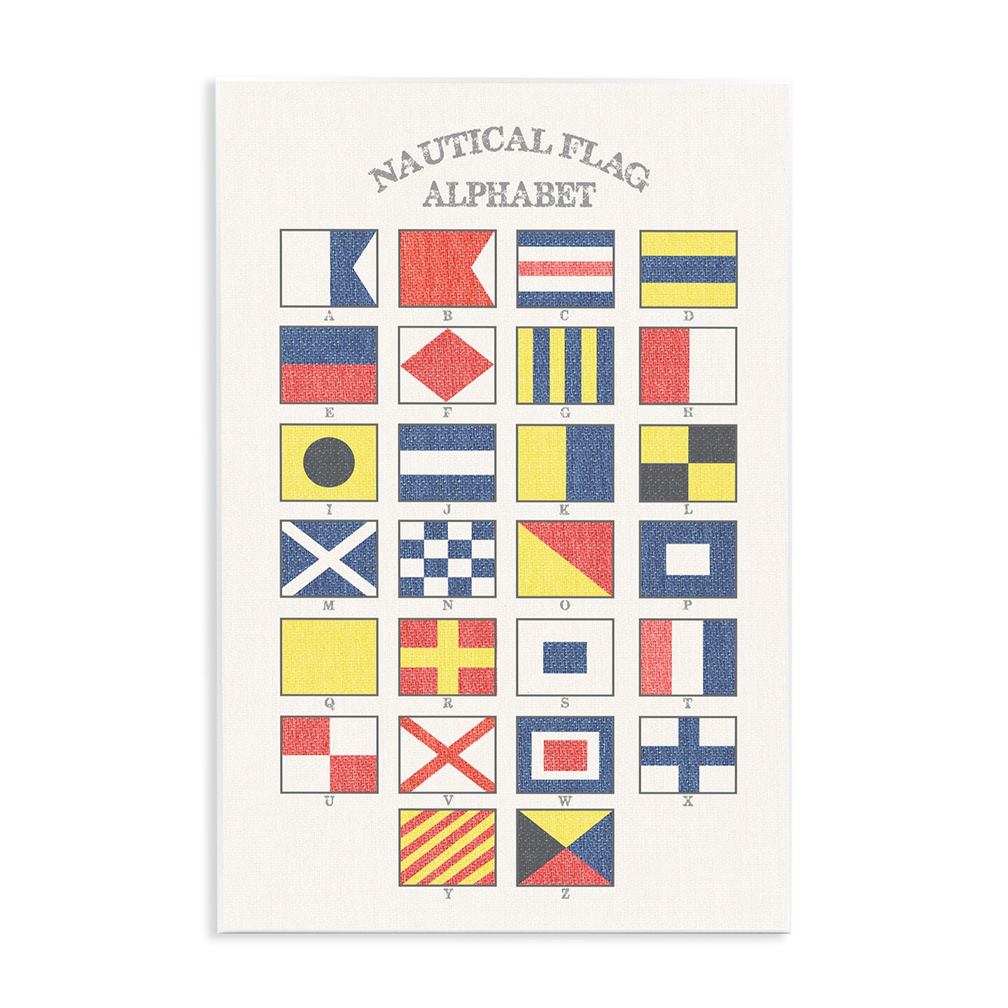 Stupell Industries Nautical Flag Alphabet Wall Plaque Art