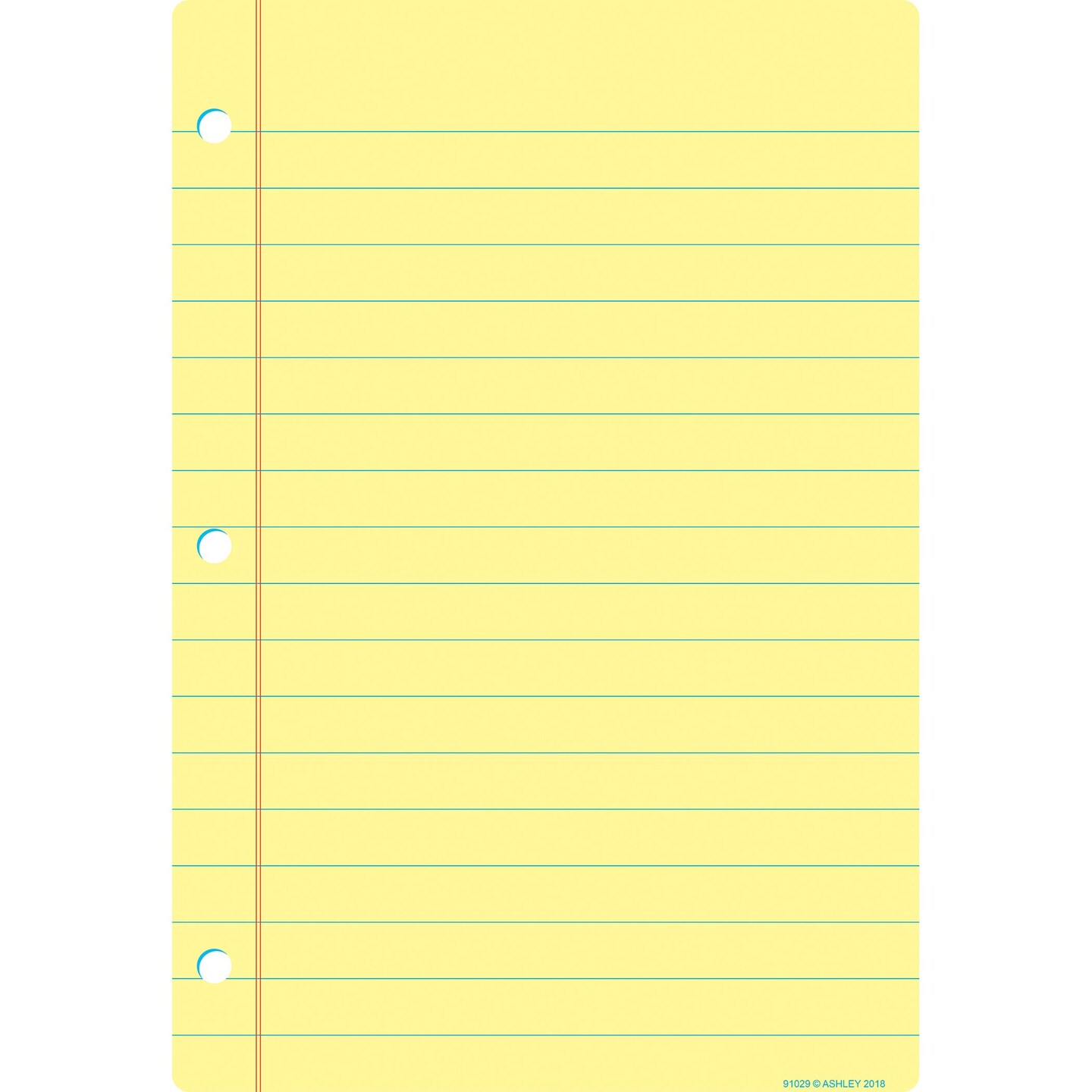 Smart Poly&#x2122; Chart, 13&#x22; x 19&#x22;, Light Yellow Notebook Paper