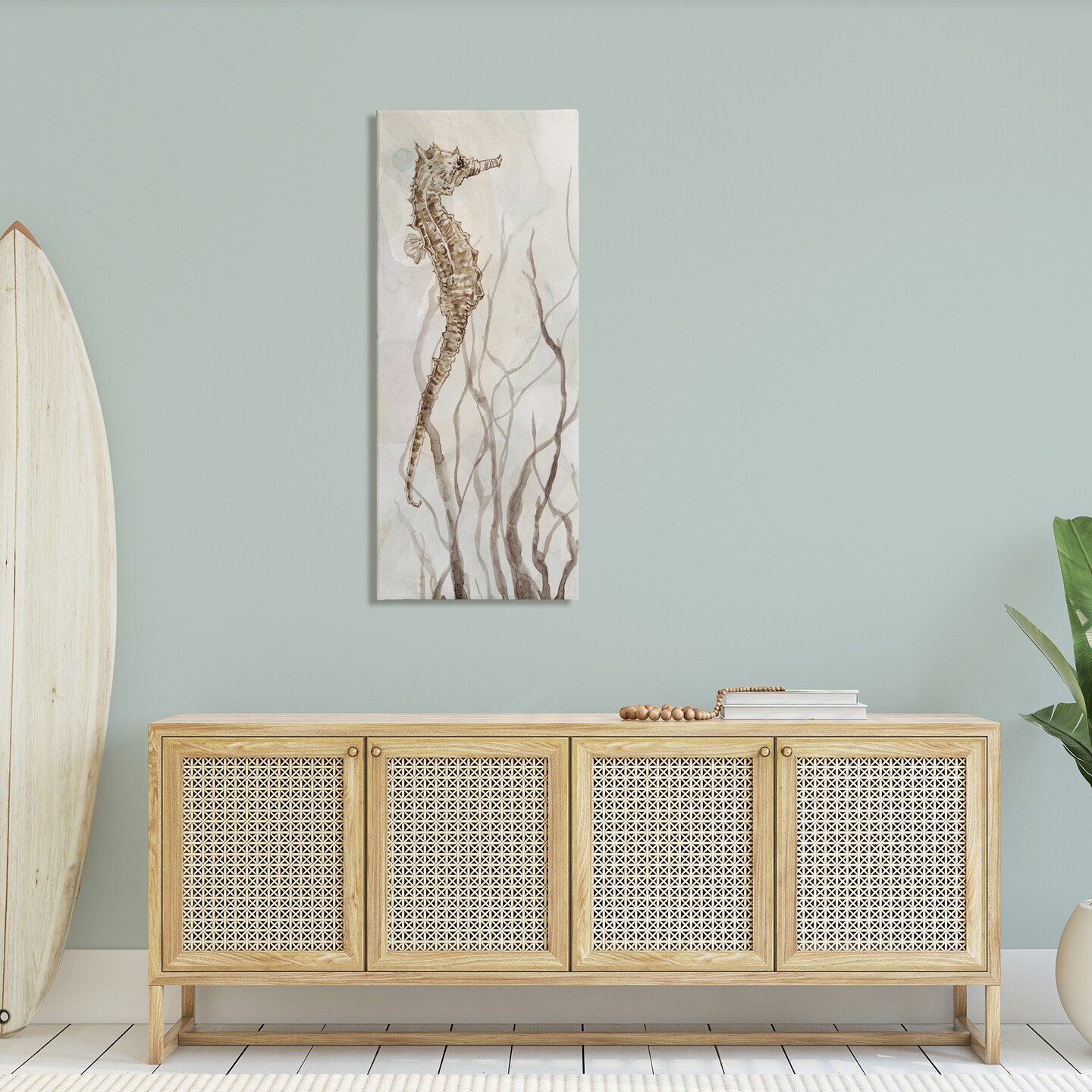 Stupell Industries Vigilant Seahorse Ocean Wildlife Canvas Wall Art