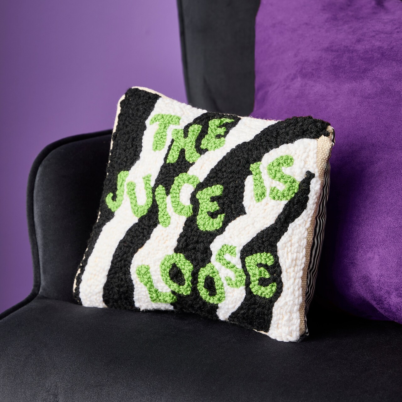 Beetlejuice Beetlejuice Punch Needle Pillow