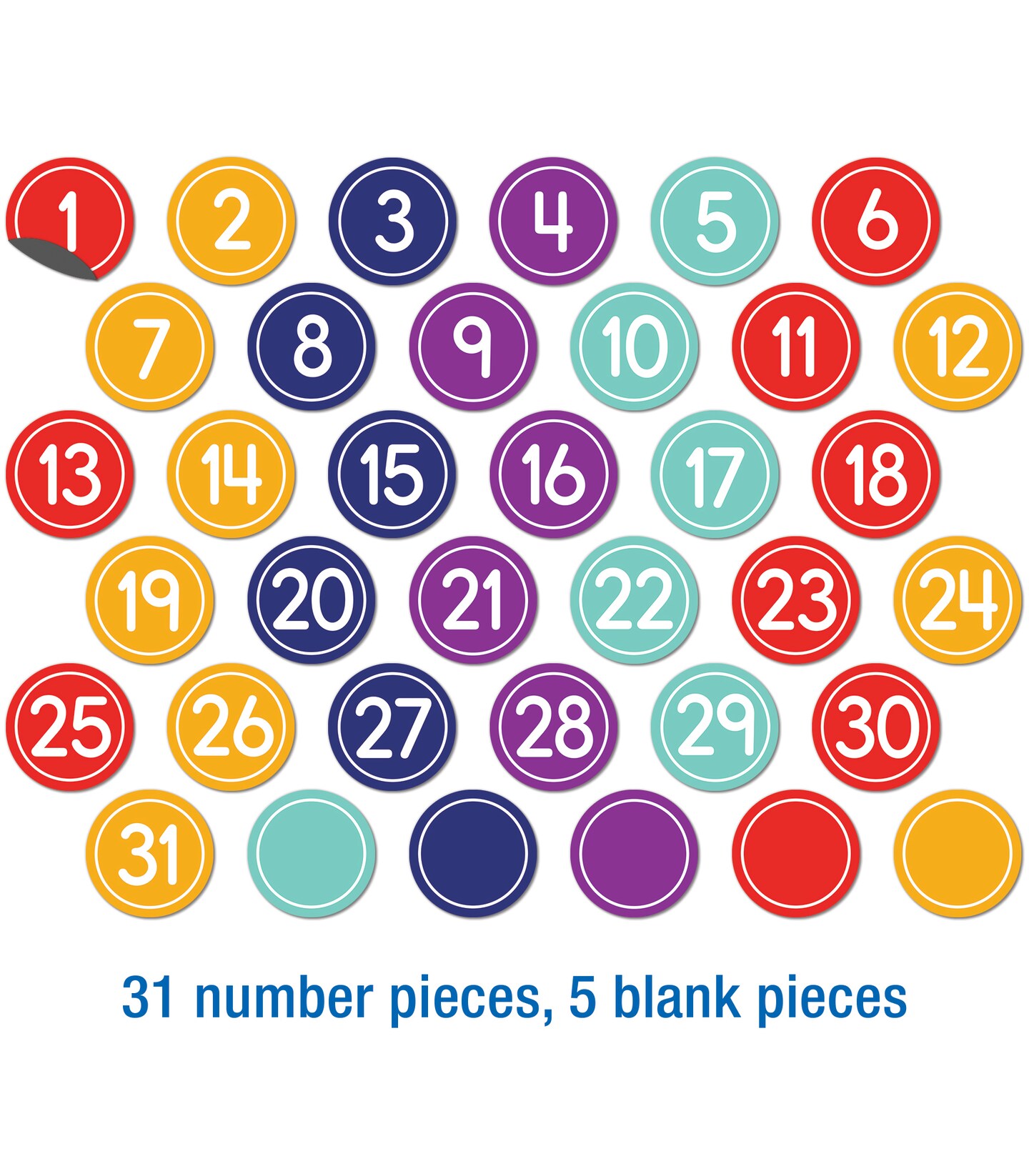 Carson Dellosa 36pc Magnetic Numbers, Colorful Number Magnets for White Board, Classroom Calendar, File Cabinets, Numbers 0-30 Dry Erase Magnetic Labels for Classroom Organization, Classroom Supplies