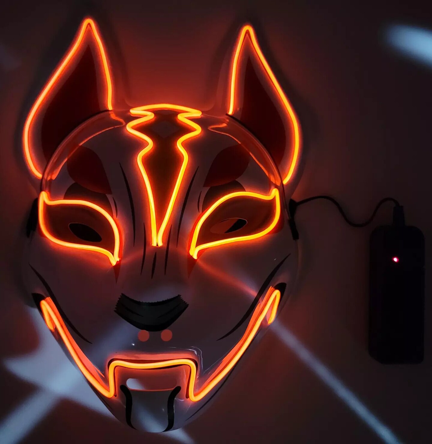 Kitcheniva Halloween Clubbing Light Up Kitsune Fox LED Mask