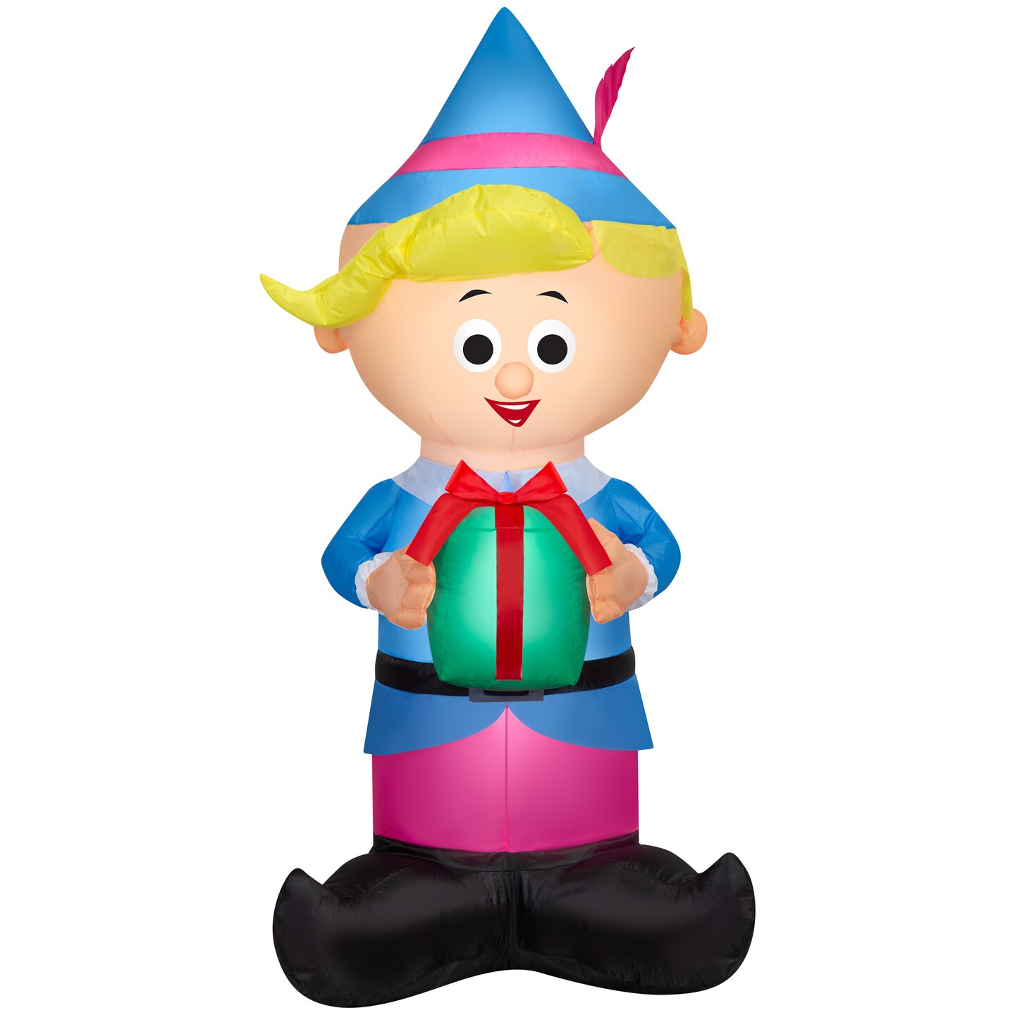 4' Gemmy Airblown Inflatable Christmas Rudolph's Hermey w/ Present Yard Decoration 883161