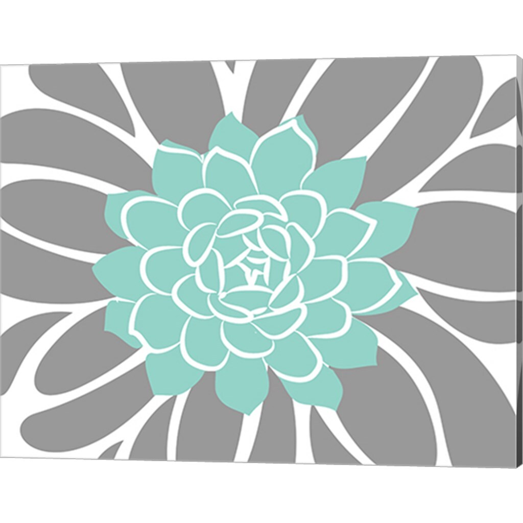 Teal Foliage Floral by Tamara Robinson 15" x 12" Canvas Wall Art (Set of 2)