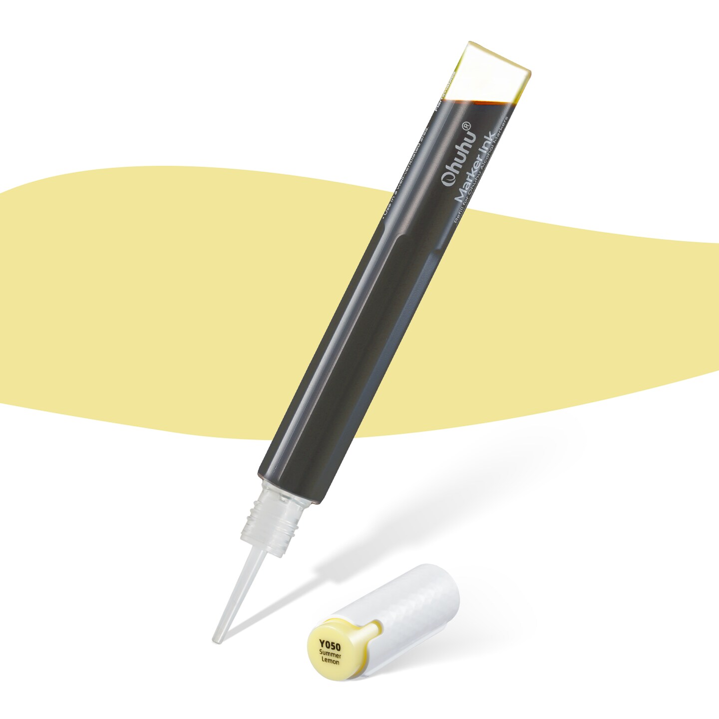 Ohuhu Ink - Y050 Summer Lemon - Refill Ink for Ohuhu Alcohol Markers - Honolulu, Honolulu B, Oahu, Kaala, and Molokai Series, 16ML