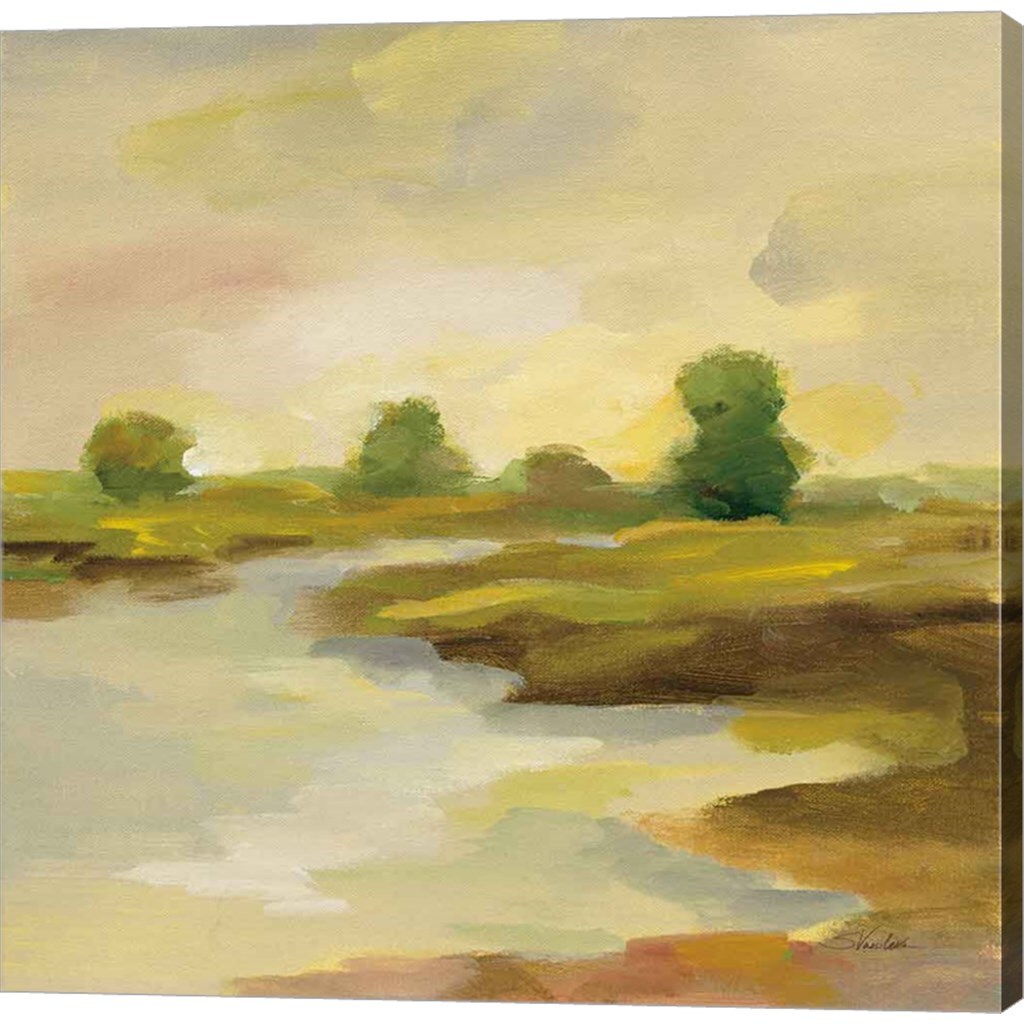 Chartreuse Fields I by Silvia Vassileva 24" x 24" Canvas Wall Art